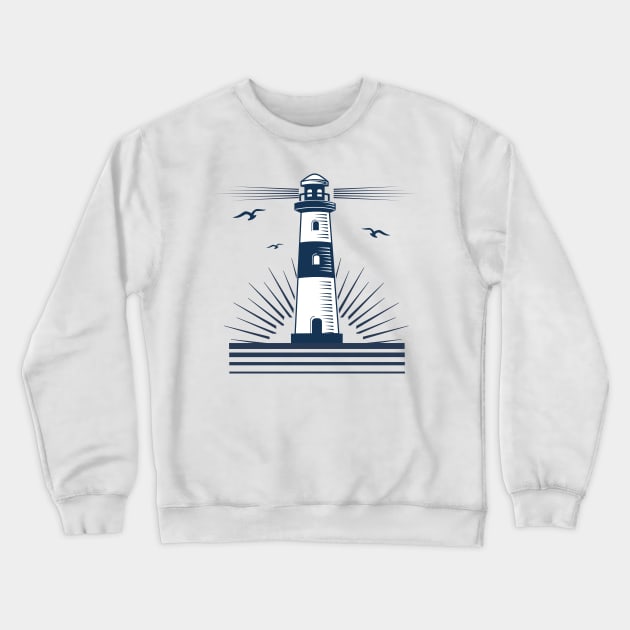 lighthouse by the sea Crewneck Sweatshirt by Bianka